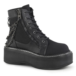 Canvas 5 cm EMILY-114 demoniacult boots platform