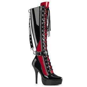 Lak 13,5 cm high heels pleaser laarzen met plateau