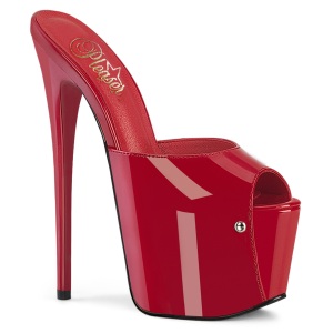 Rood 18 cm JUBILANT-01 plateau mules hoge hakken dames