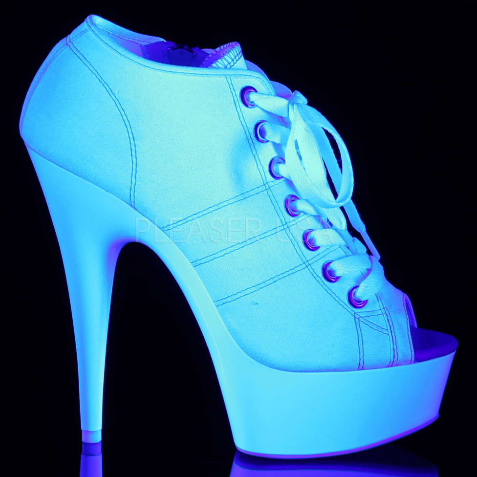 neon blue high heels