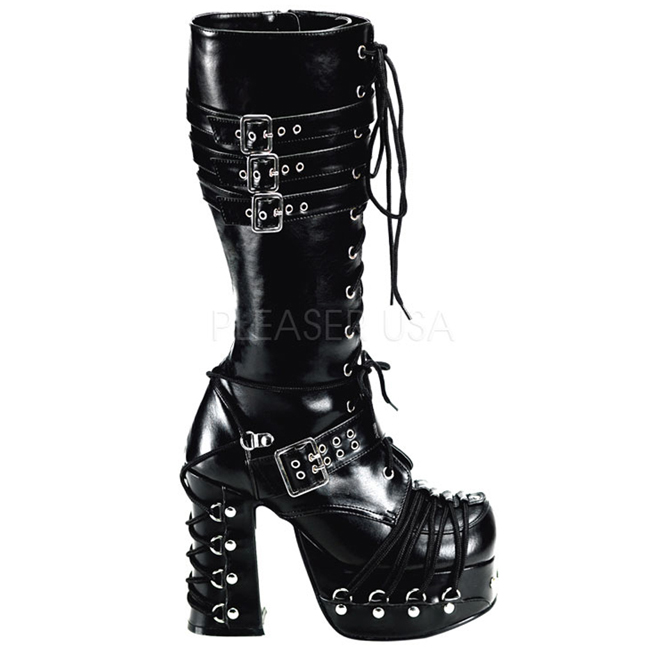Verbanning Ik geloof Nest Zwart 11,5 cm CHARADE-206 lolita laarzen gothic met dikke zolen