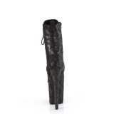 1040SPF - 20 cm pleaser hoge hakken boots plateau slangenpatroon zwarte