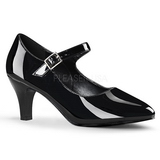 Zwart Lak 8 cm DIVINE-440 Pumps Hoge Hakken voor Mannen