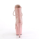 ADORE-1020RM 18 cm pleaser high heels ankle boots strass rose