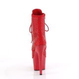 ADORE-1020RM 18 cm pleaser hoge hakken boots plateau strass rode