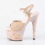 Beige 18 cm ADORE-709 pleaser platform high heels sandals shoes