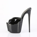 Black 18 cm JUBILANT-01 platform high heel mules womens