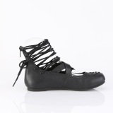 Black DAISY-11 gothic women mary jane ballerina shoes flat heels