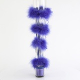 Blauw 18 cm ADORE-728F pole dance hakken met veren