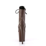 FLAMINGO-10202 20 cm pleaser hoge hakken boots plateau mocha