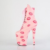 FLAMINGO-1020KISSES 20 cm pleaser high heels ankle boots rose