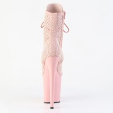 FLAMINGO-1020RM 20 cm pleaser hoge hakken boots plateau strass roze