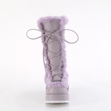 Faux Fur Trim 7 cm CUBBY-311 lolita alternative womens boots platform in lavender