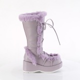 Faux Fur Trim 7 cm CUBBY-311 lolita alternative womens boots platform in lavender