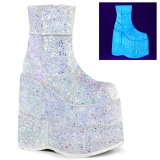 Glitter 18 cm STACK-201G heren enkellaarzen cyberpunk boots extreem plateau