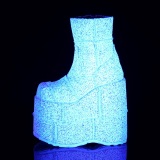 Glitter 18 cm STACK-201G heren enkellaarzen cyberpunk boots extreem plateau