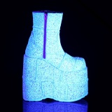 Glitter 18 cm STACK-201G heren enkellaarzen cyberpunk boots extreem plateau