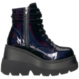 Hologram 11,5 cm SHAKER-52 demoniacult sleehakken boots met plateau zwart