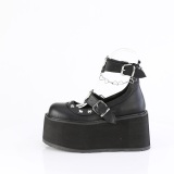 Kunstleer 11,5 cm DAMNED-56 emo maryjane schoenen met gesp