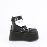 Kunstleer 11,5 cm DAMNED-56 emo maryjane schoenen met gesp