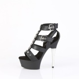 Kunstleer 15 cm CAPTIVA-658 pleaser gladiator sandalen met plateauhak