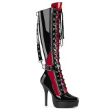 Lak 13,5 cm high heels pleaser laarzen met plateau