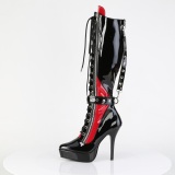 Lak 13,5 cm high heels pleaser laarzen met plateau