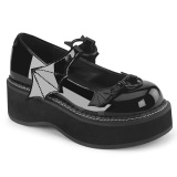 Lakleer 5 cm EMILY-23 emo maryjane schoenen met gesp