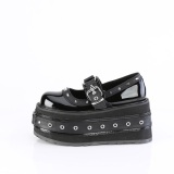 Lakleer 9 cm DAMNED-20 emo maryjane schoenen met gesp