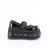 Lakleer 9 cm DAMNED-20 emo maryjane schoenen met gesp