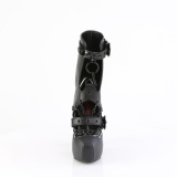 Leatherette 13 cm DEMON-13 chunky platform maryjane shoes with buckles