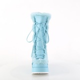 Nepbont 7 cm CUBBY-311 lolita dames laarzen met plateau in blauw