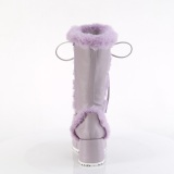 Nepbont 7 cm CUBBY-311 lolita dames laarzen met plateau in lavendel