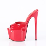 Rood 18 cm JUBILANT-01 plateau mules hoge hakken dames