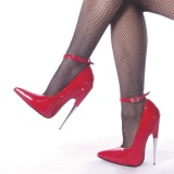 Rood naaldhak pumps puntneus 16 cm metalen stiletto hakken