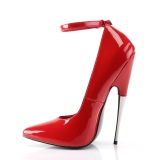 Rood naaldhak pumps puntneus 16 cm metalen stiletto hakken