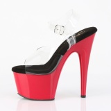 Rood plateau 18 cm ADORE-708 pole dance schoenen met hoge hakken