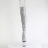 Strass ADORE 18 cm open toe overknee boots hoge hakken met veters