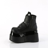 Vegan 11,5 cm BEAR-104 emo wedge plateau boots met gesp