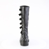 Vegan 12 cm STOMP-223 cyberpunk platform wedges boots with buckles