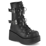 Vegan 7 cm CUBBY-54 emo dames plateau boots met veters