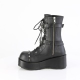 Vegan 7 cm CUBBY-54 emo dames plateau boots met veters