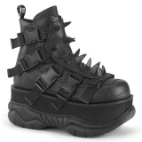 Vegan 8 cm NEPTUNE-68 heren enkellaarzen cyberpunk boots met buffalo plateau