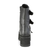 Vegan 9,5 cm RANGER-308 gothic dames chunky plateau boots met gespen