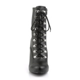 Vegan black 13 cm EVE-106 transvestite ankle booties