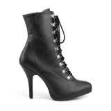 Vegan zwart 13 cm EVE-106 Mannen ankle boots high heels