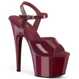 Wijn rood 18 cm ADORE-709 pleaser sandalen hoge hakken dames