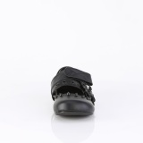 Zwart DAISY-03 gothic dames ballerina mary jane platte schoenen