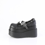 Zwarte 11,5 cm BEAR-23 emo maryjane plateau schoenen met gesp