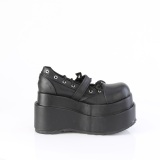 Zwarte 11,5 cm BEAR-23 emo maryjane plateau schoenen met gesp